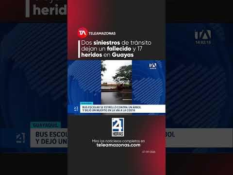 Choque de bus en vía a la Costa deja un muerto en Guayas